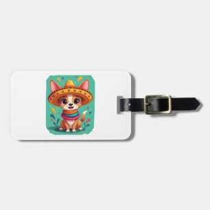 Chihuahua Mexico Cinco de Mayo Funny Dog (2) Luggage Tag