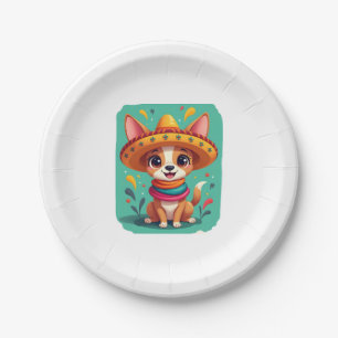 Chihuahua  Mexico  Cinco de Mayo  Funny Dog   (2) Paper Plate