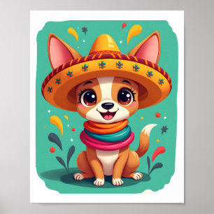 Chihuahua Mexico Cinco de Mayo Funny Dog (2) Poster
