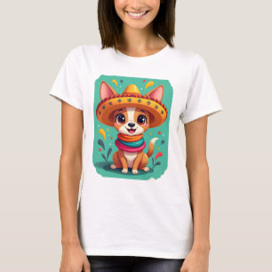 Chihuahua Mexico Cinco de Mayo Funny Dog (2) T-Shirt