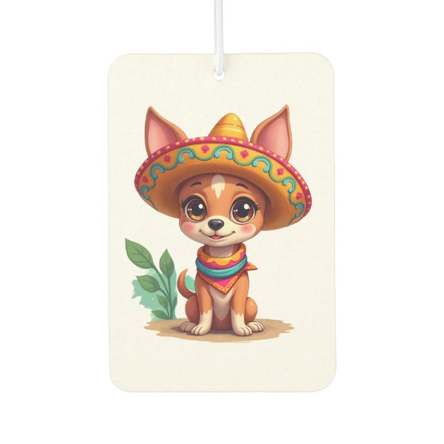 Chihuahua  Mexico  Cinco de Mayo  Funny Dog   (3) Car Air Freshener (Front)