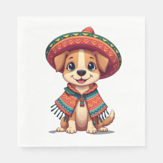 Chihuahua Mexico Cinco de Mayo Funny Dog (3) Napkin