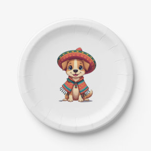 Chihuahua  Mexico  Cinco de Mayo  Funny Dog  (3) Paper Plate