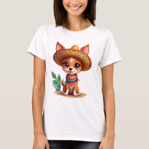 Chihuahua Mexico Cinco de Mayo Funny Dog (3) T-Shirt