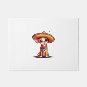 Chihuahua Mexico Cinco de Mayo Funny Dog (4) Doormat