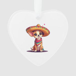 Chihuahua Mexico Cinco de Mayo Funny Dog (4) Ornament