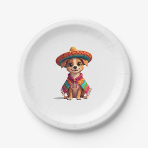 Chihuahua  Mexico  Cinco de Mayo  Funny Dog  (4) Paper Plate