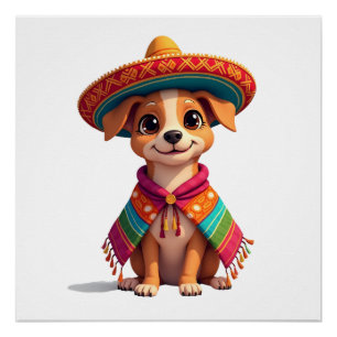 Chihuahua Mexico Cinco de Mayo Funny Dog (4) Poster