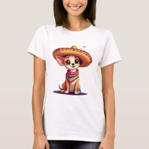 Chihuahua Mexico Cinco de Mayo Funny Dog (4) T-Shirt