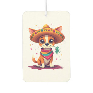 Chihuahua  Mexico  Cinco de Mayo  Funny Dog   (6) Car Air Freshener