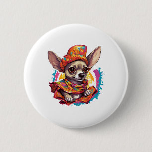 Chihuahua  Mexico  Cinco de Mayo  Funny Dog      6 Cm Round Badge