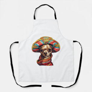 Chihuahua Mexico Cinco de Mayo Funny Dog Apron