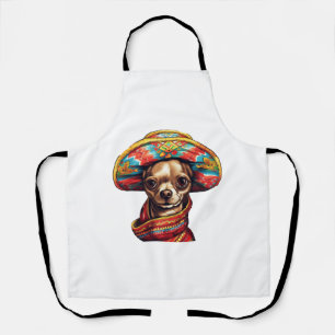 Chihuahua Mexico Cinco de Mayo Funny Dog Apron