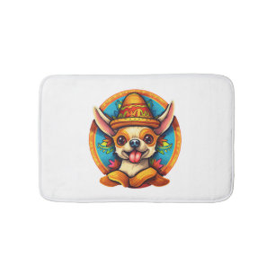 Chihuahua  Mexico  Cinco de Mayo  Funny Dog     Bath Mat