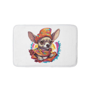 Chihuahua  Mexico  Cinco de Mayo  Funny Dog      Bath Mat