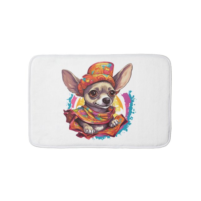 Chihuahua  Mexico  Cinco de Mayo  Funny Dog      Bath Mat (Front)
