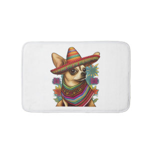 Chihuahua  Mexico  Cinco de Mayo  Funny Dog        Bath Mat