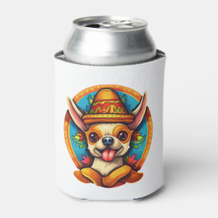 Chihuahua Mexico Cinco de Mayo Funny Dog Can Cooler