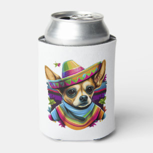 Chihuahua  Mexico  Cinco de Mayo  Funny Dog        Can Cooler