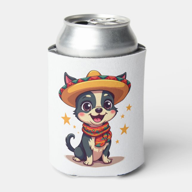 Chihuahua  Mexico  Cinco de Mayo  Funny Dog  Copy Can Cooler (Can Front)