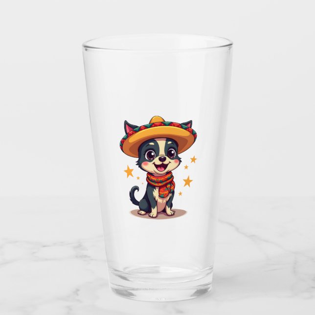 Chihuahua  Mexico  Cinco de Mayo  Funny Dog  Copy Glass (Front)