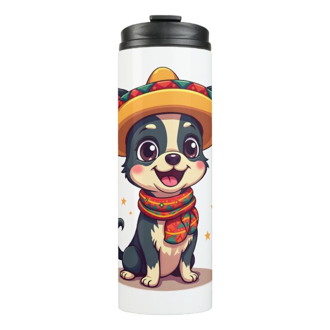 Chihuahua  Mexico  Cinco de Mayo  Funny Dog  Copy Thermal Tumbler (Front)