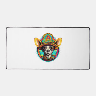 Chihuahua Mexico Cinco de Mayo Funny Dog Desk Mat