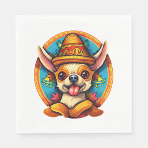 Chihuahua Mexico Cinco de Mayo Funny Dog Napkin