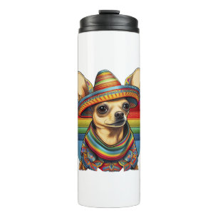 Chihuahua Mexico Cinco de Mayo Funny Dog Thermal Tumbler