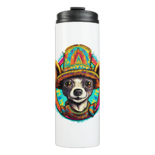 Chihuahua Mexico Cinco de Mayo Funny Dog Thermal Tumbler