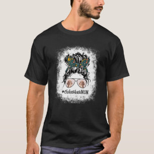 Chihuahua Mom Bleached Messy Bun Funny Mama Pet Mo T-Shirt