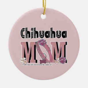 Chihuahua MOM Ceramic Tree Decoration