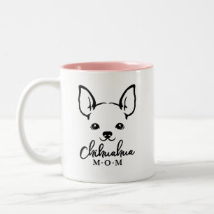 Chihuahua Mom Coffee Mug with Chihuahua Face