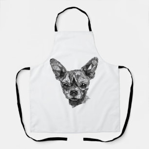 Chihuahua Mosaic Geometrical Art Dog Apron