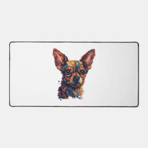 Chihuahua Mosaic Geometrical Art Dog Desk Mat