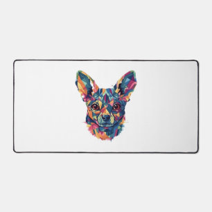 Chihuahua Mosaic Geometrical Art Dog Desk Mat