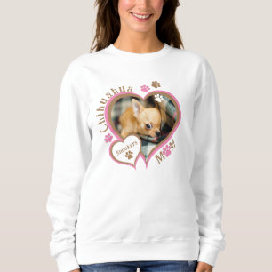 Chihuahua Mum Custom Photo and Name Sweatshirt
