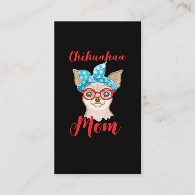 Chihuahua Mum Cute Dogs Business Card (Front)