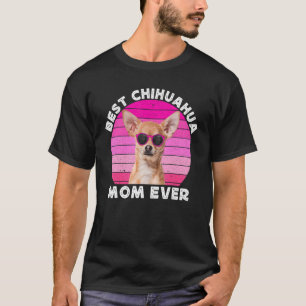 Chihuahua Mum For Women Retro Brown Chiwawa Dog M T-Shirt