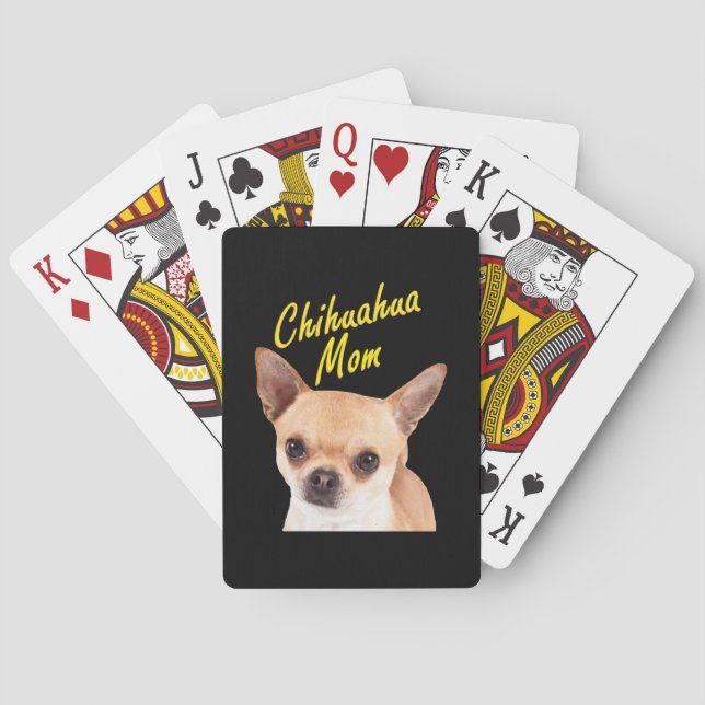 Chihuahua Mum Gift for Dog Owners Playing Cards (Back)