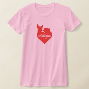 Chihuahua Mum Love Heart Chimigos Logo T-Shirt
