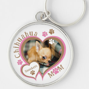 Chihuahua Mum Personalised Name and Photo Key Ring