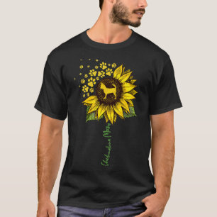 Chihuahua Mum Sunflower Chiwawa Lover Gifts Dog Mo T-Shirt
