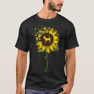 Chihuahua Mum Sunflower Chiwawa Lover Gifts Dog Mo T-Shirt