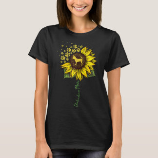 Chihuahua Mum Sunflower Chiwawa Lover Gifts Dog Mo T-Shirt