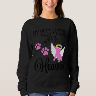Chihuahua My Best Friend Lives In Heaven Pet Loss Sweatshirt
