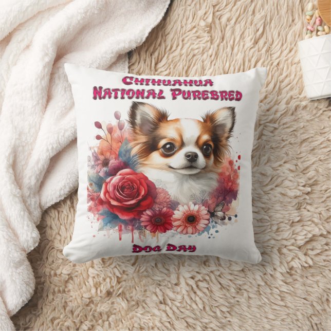 Chihuahua National Purebred Dog Day Celebration Cushion (Blanket)