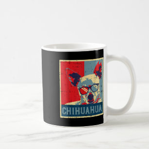Chihuahua Obama Poster Vintage Chiwawa Dog Lover O Coffee Mug
