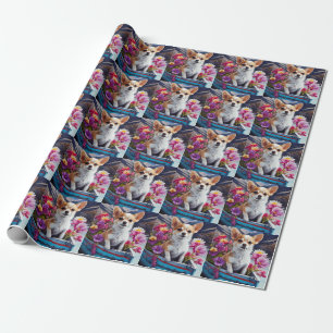 Chihuahua on a Paddle: A Scenic Adventure Wrapping Paper