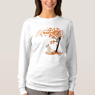 Chihuahua Owl And Fall Tree Chihuahua Lover Autumn T-Shirt